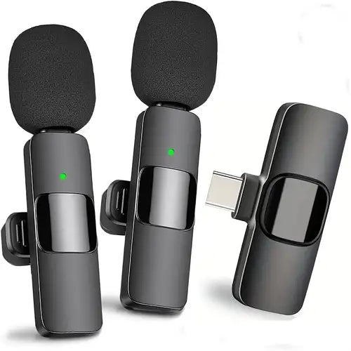Wireless mini clip-on microphone for IOS and Android